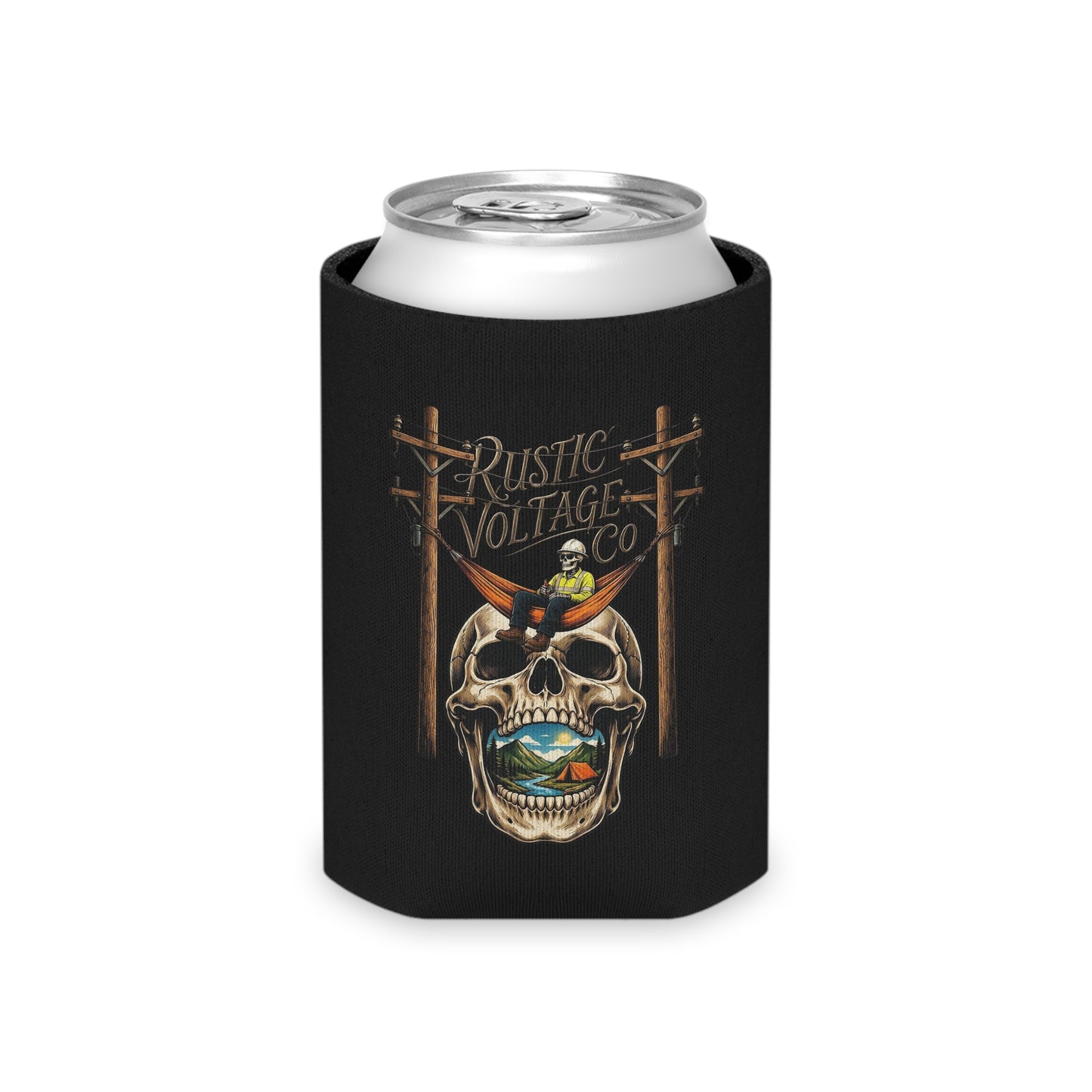 Lineman Can Coozie — Skull & Poles