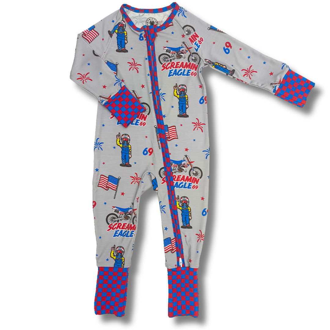 Ronnie Mac Zip Up Pajamas Strictly Wild