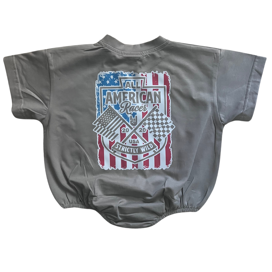 All American Racer T-Shirt Romper Strictly Wild