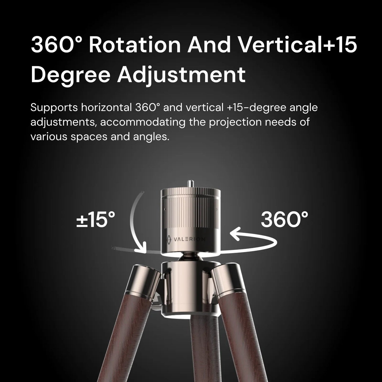 Valerion Walnut Tripod Stand Valerion