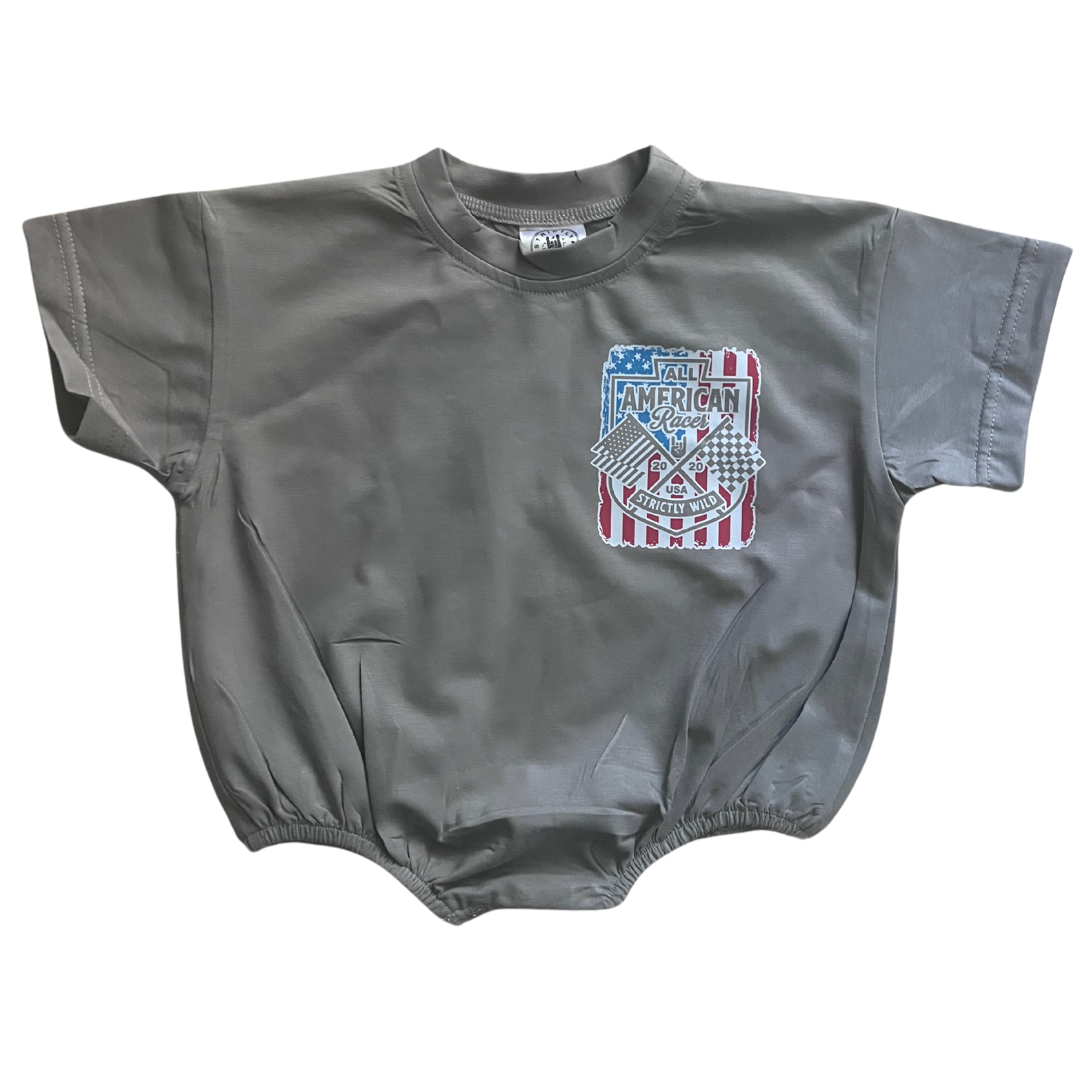 All American Racer T-Shirt Romper Strictly Wild