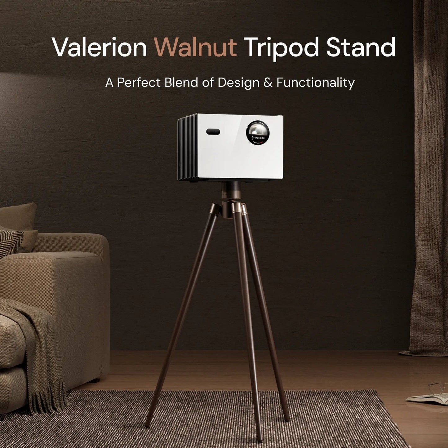 Valerion Walnut Tripod Stand Valerion