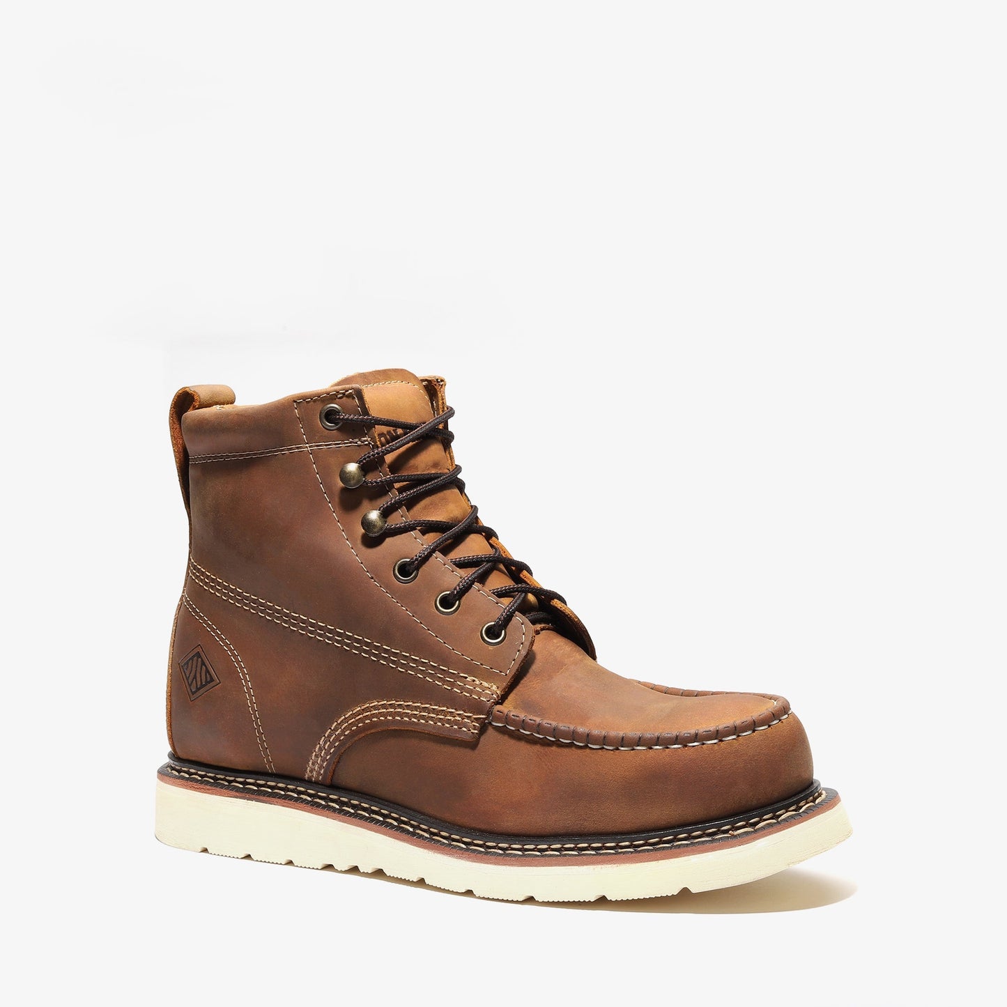 FRONTIER CLASSIC 6" MOC TOE (STEEL TOE) CRAZY BROWN Bonanza Boots