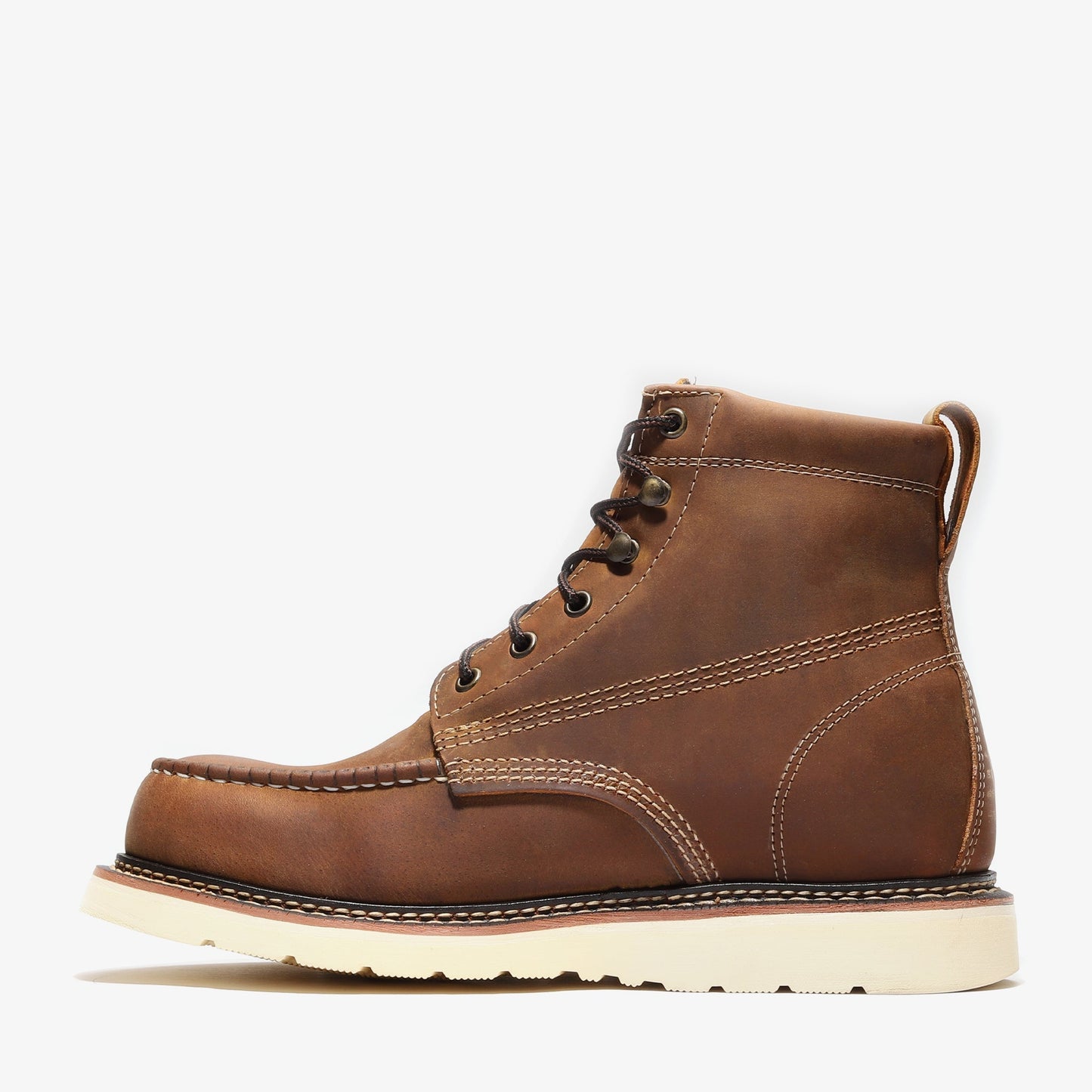 FRONTIER CLASSIC 6" MOC TOE (STEEL TOE) CRAZY BROWN Bonanza Boots