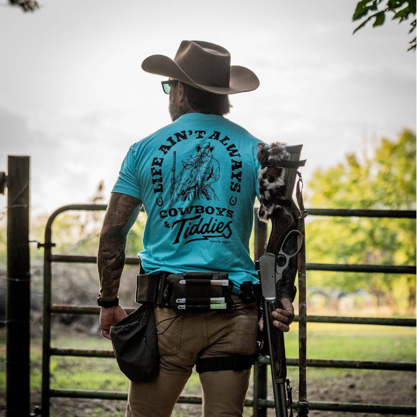 Life Ain't Always Cowboys and Tiddies Men's T-Shirt DIRTY COWBOY MFG