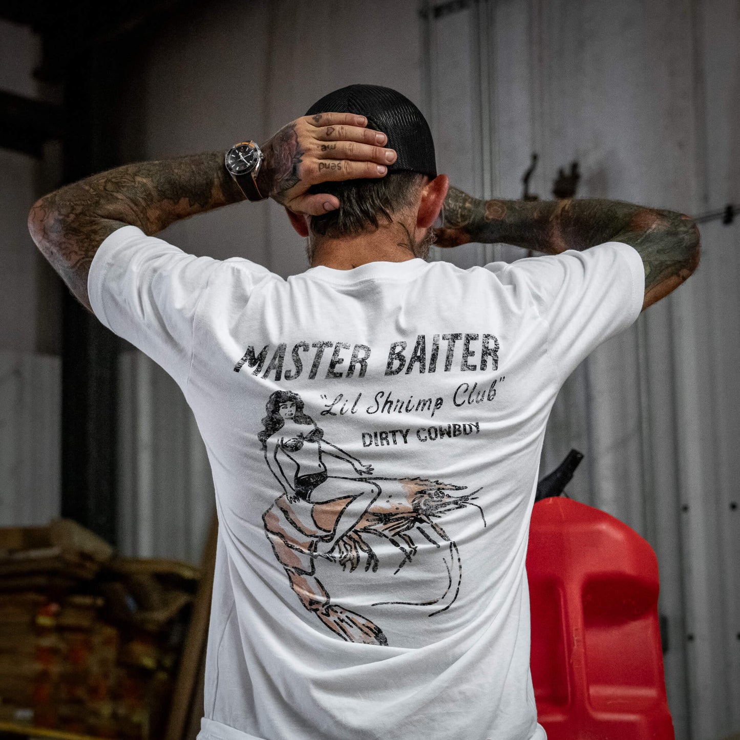 Master Baiter "Lil Shrimp Club" Men's T-Shirt DIRTY COWBOY MFG