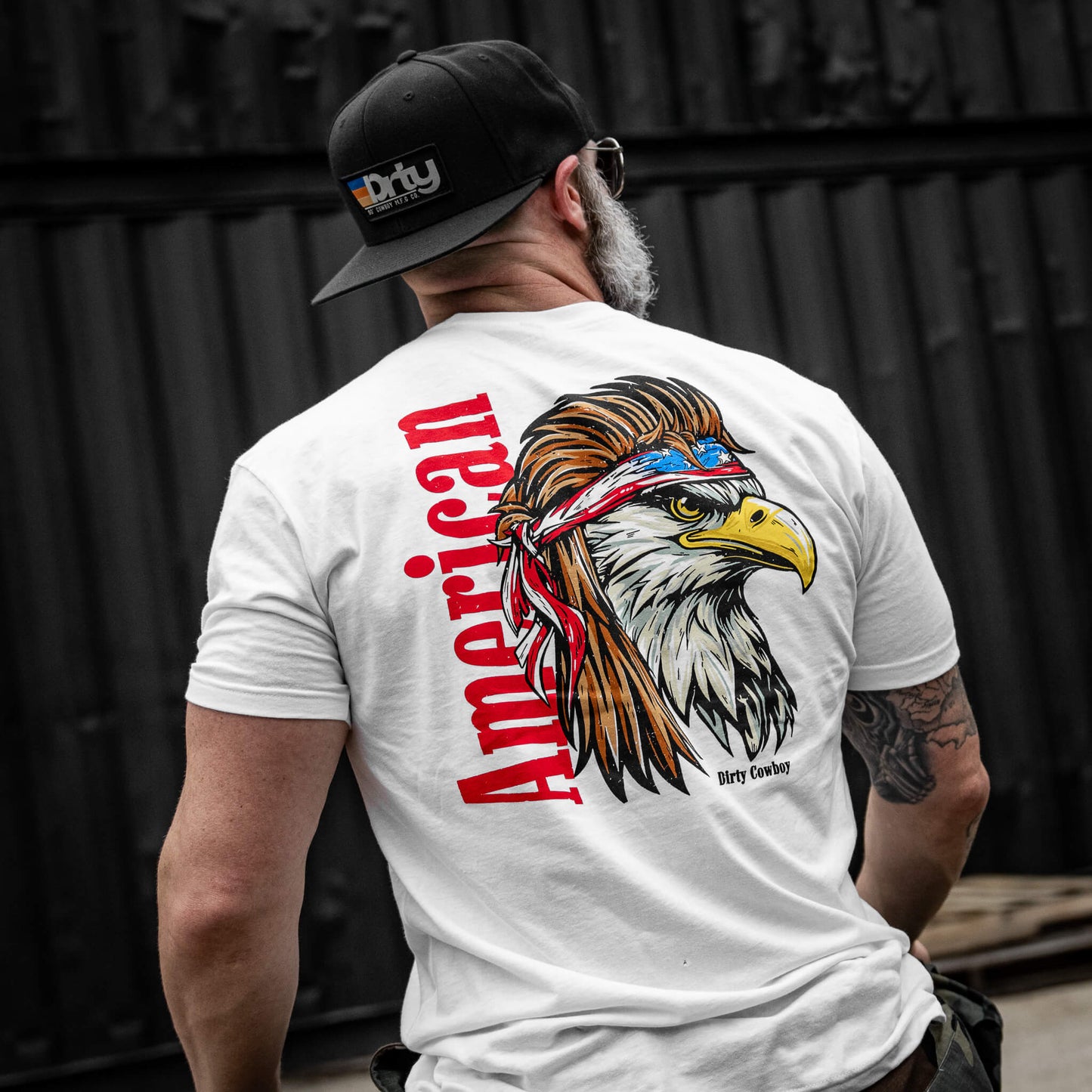 American Eagle Patriotic Men's T-Shirt DIRTY COWBOY MFG