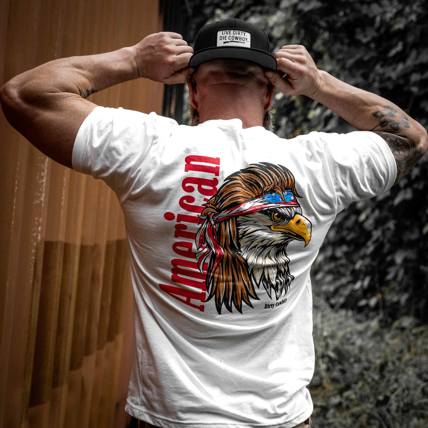 American Eagle Patriotic Men's T-Shirt DIRTY COWBOY MFG
