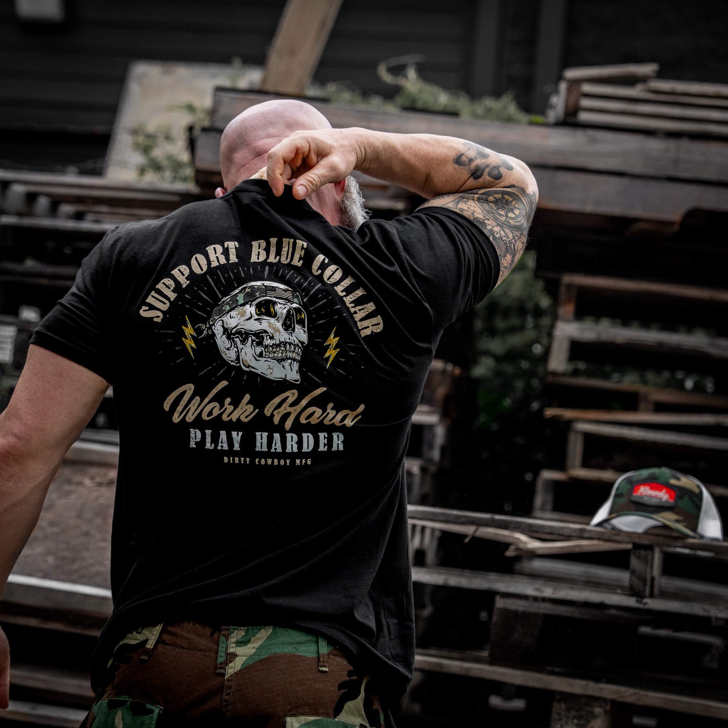 Work Hard Play Harder Men's T-Shirt DIRTY COWBOY MFG