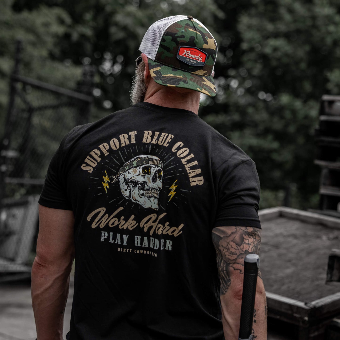Work Hard Play Harder Men's T-Shirt DIRTY COWBOY MFG