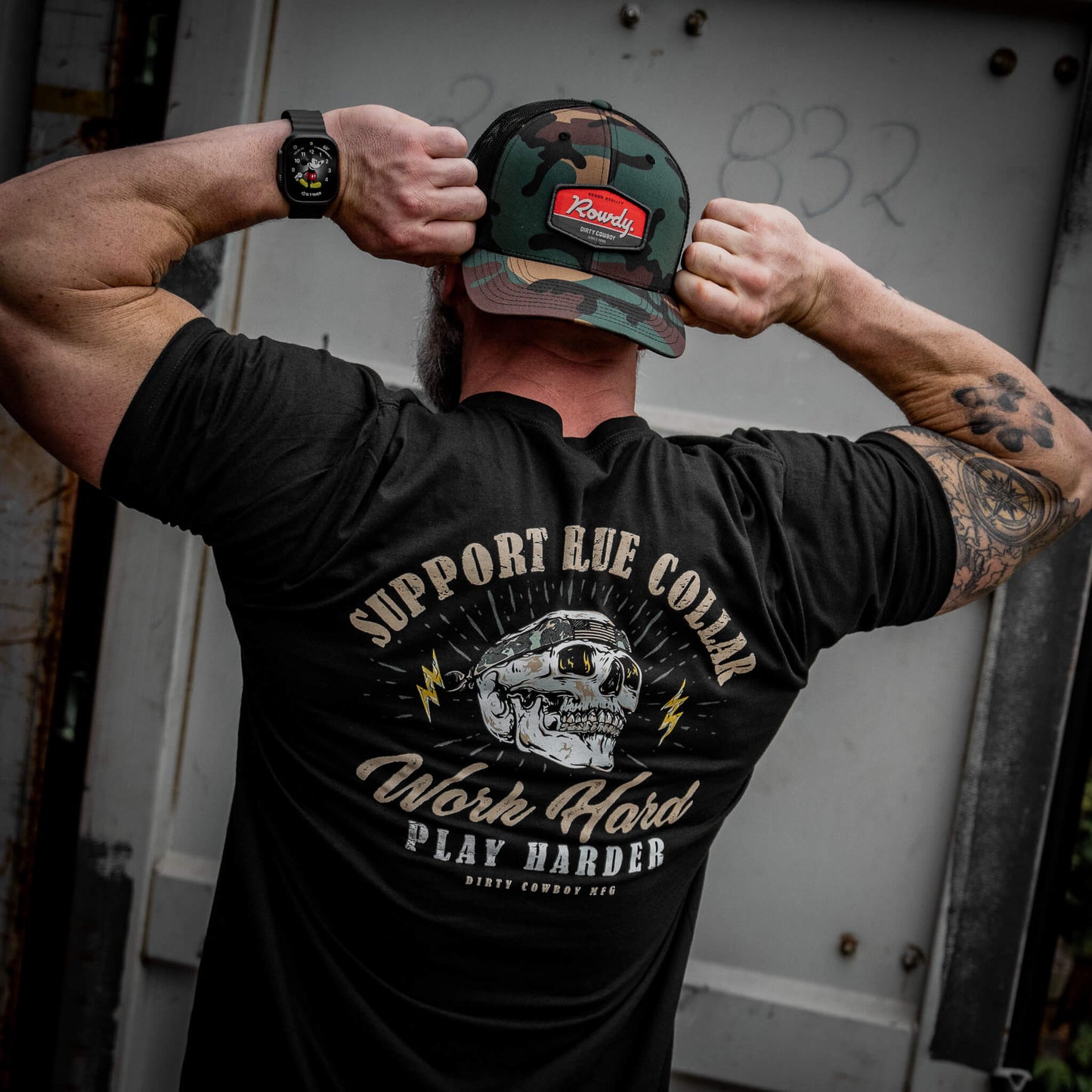 Work Hard Play Harder Men's T-Shirt DIRTY COWBOY MFG