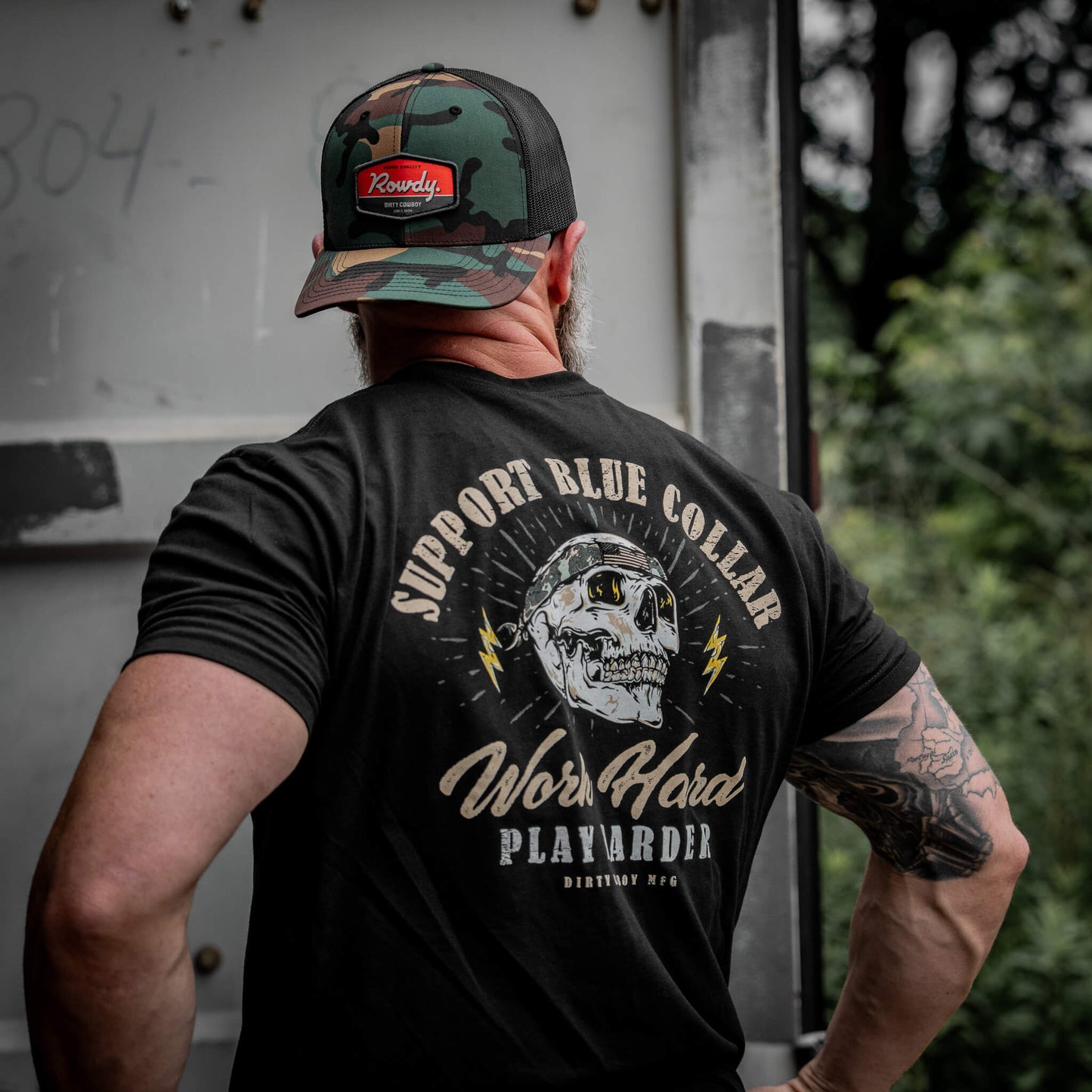 Work Hard Play Harder Men's T-Shirt DIRTY COWBOY MFG