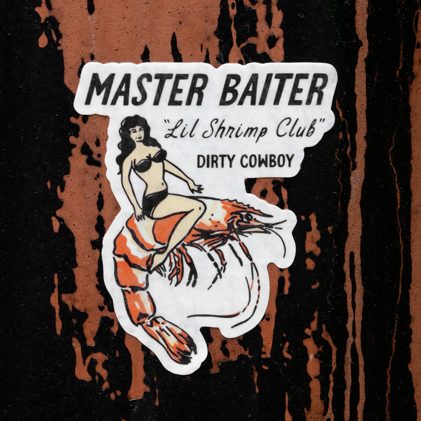 Master Baiter 'Lil Shrimp Club Decal DIRTY COWBOY MFG