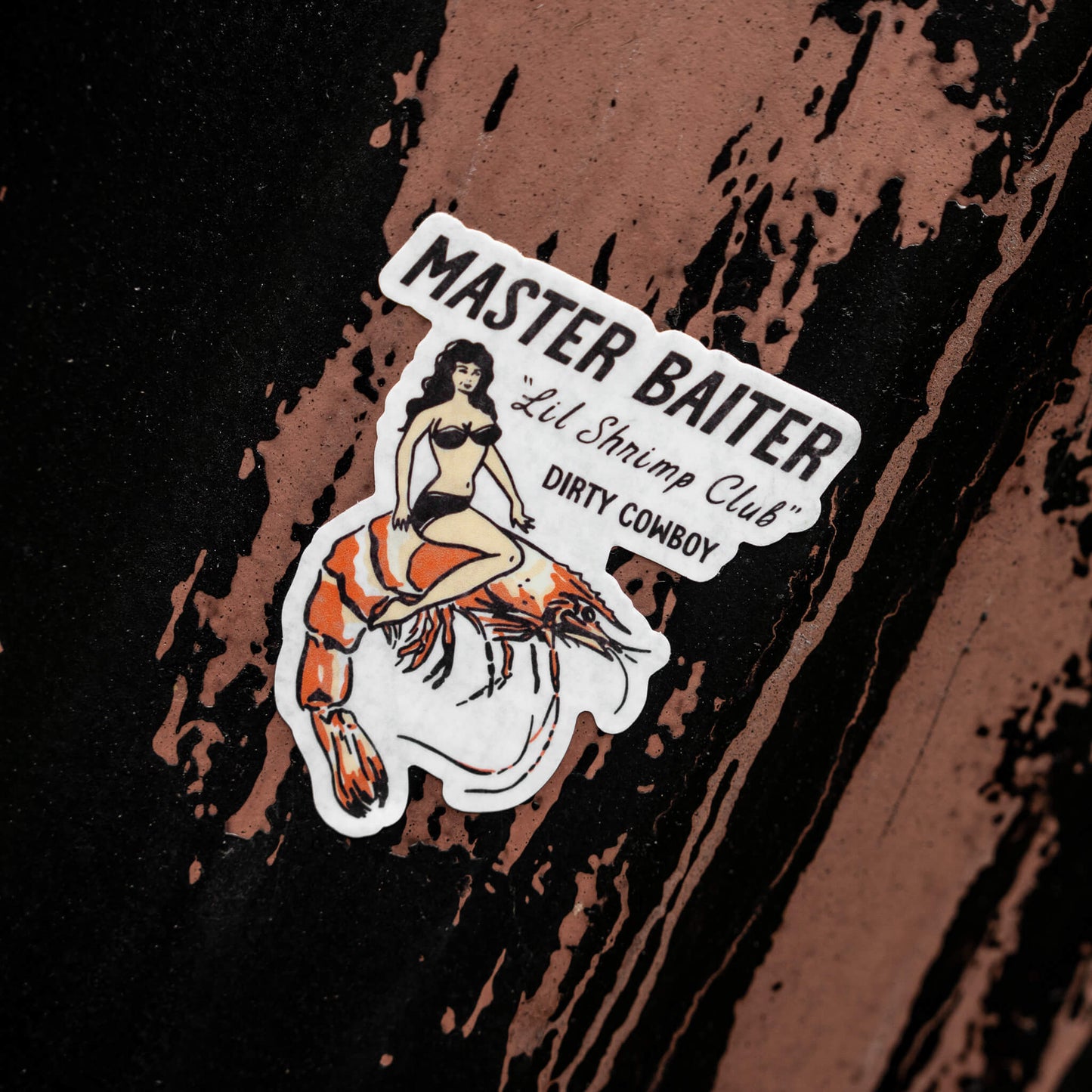 Master Baiter 'Lil Shrimp Club Decal DIRTY COWBOY MFG