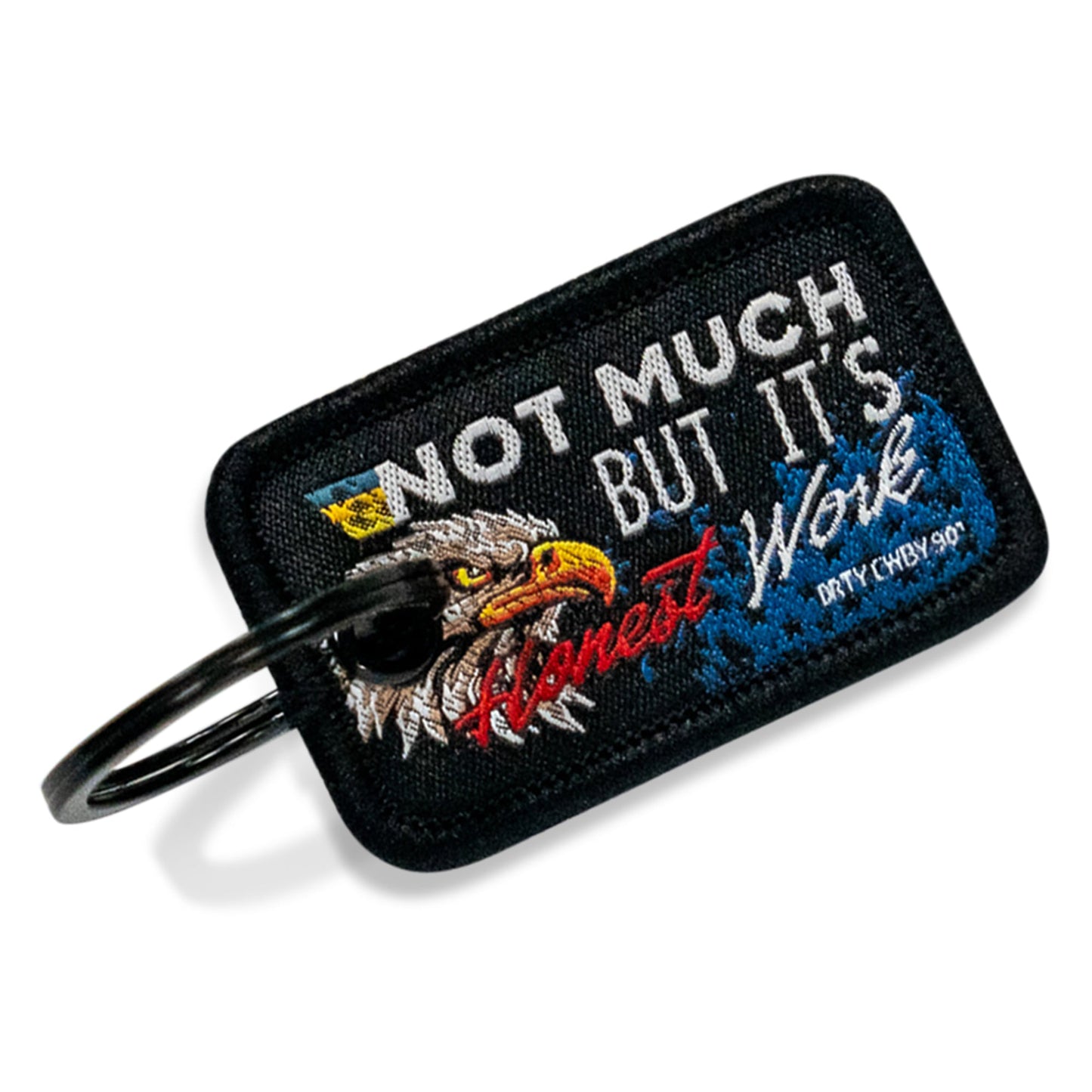 Not Much But It's Honest Work Mini Flight Tag Keychain