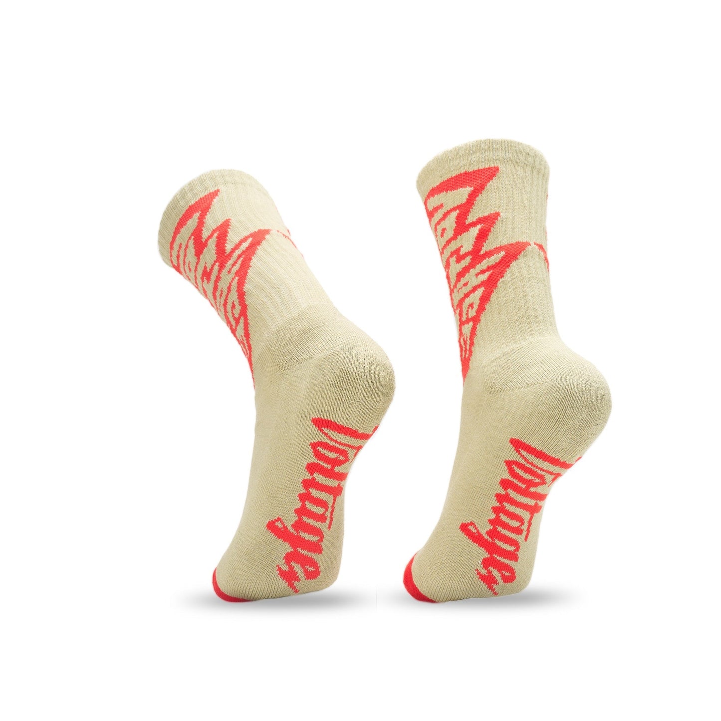 Bunney Bolt Tan Lucky Cotton Crew Socks VOLTAGE LTD