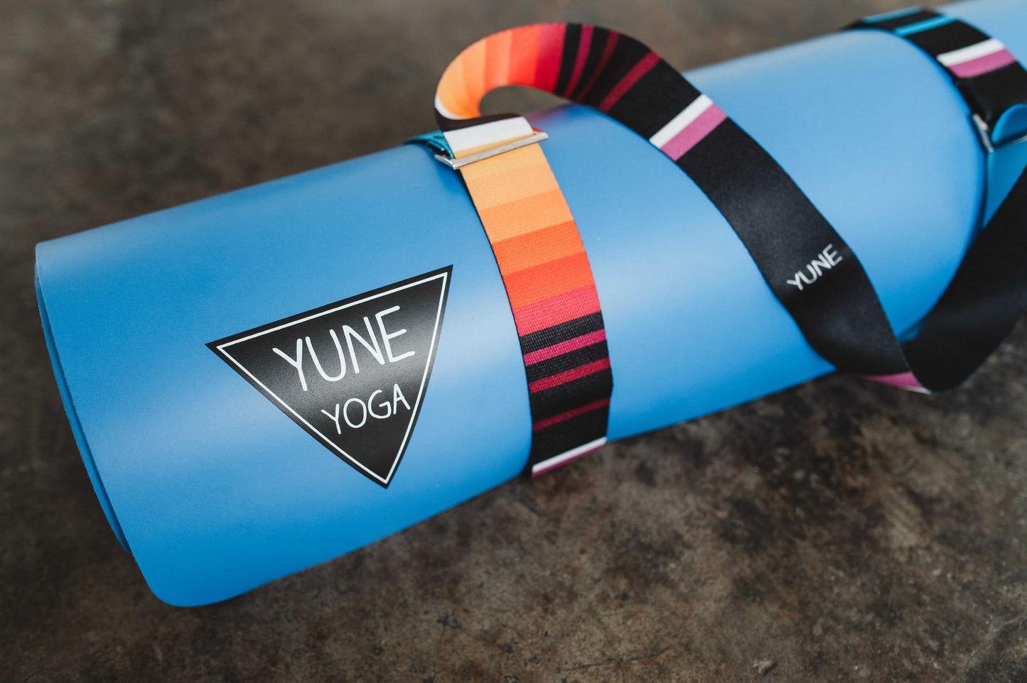 Yoga Strap | Stretching Strap | Metal Buckles | Blue | Yune Yoga | The Horatio