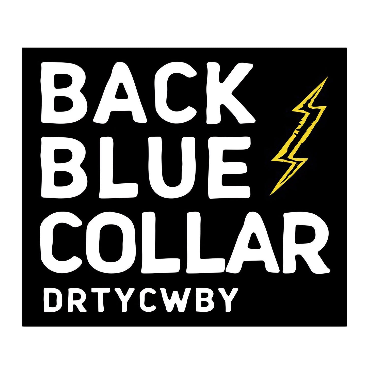 Back Blue Collar Decal DIRTY COWBOY MFG