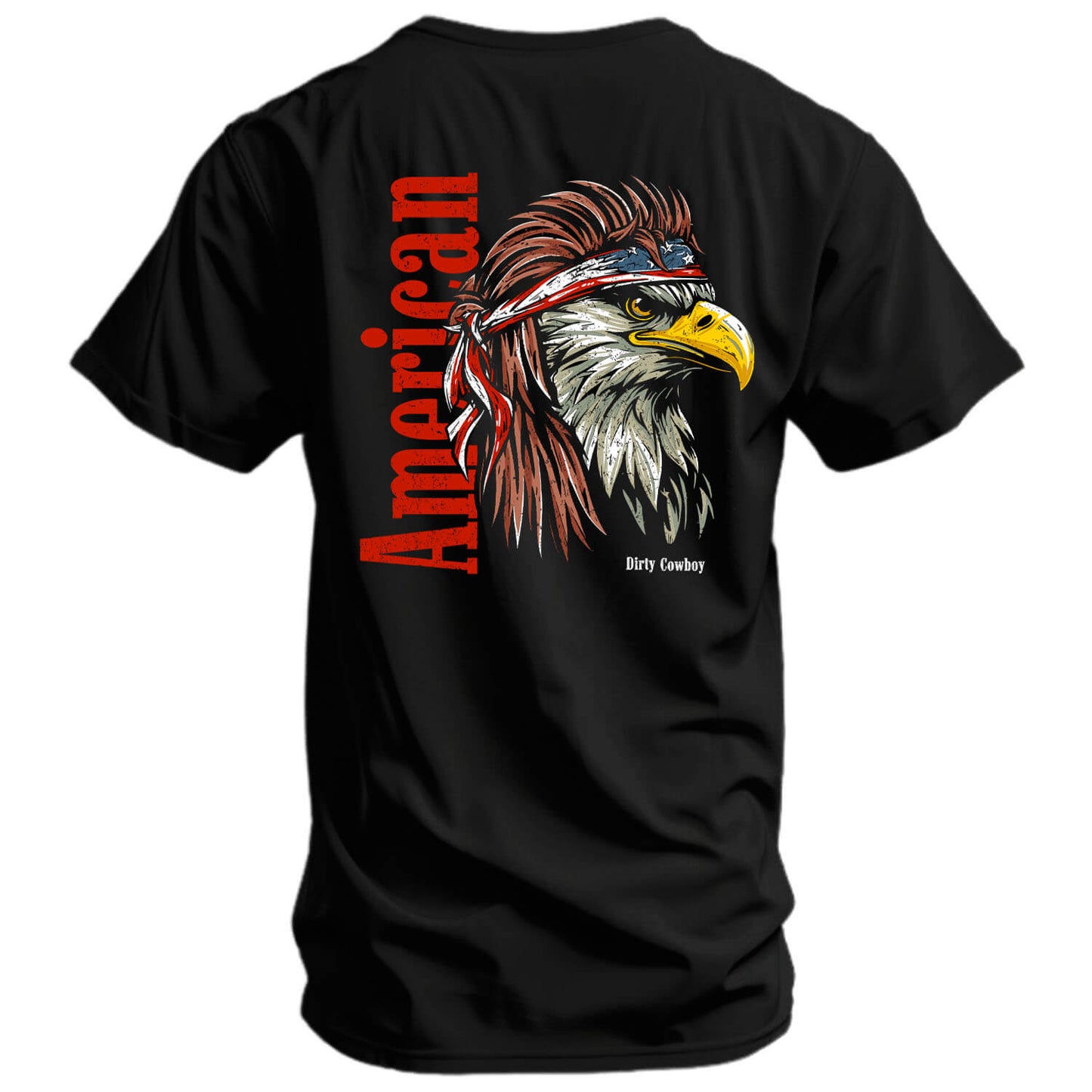 American Eagle Patriotic Men's T-Shirt DIRTY COWBOY MFG