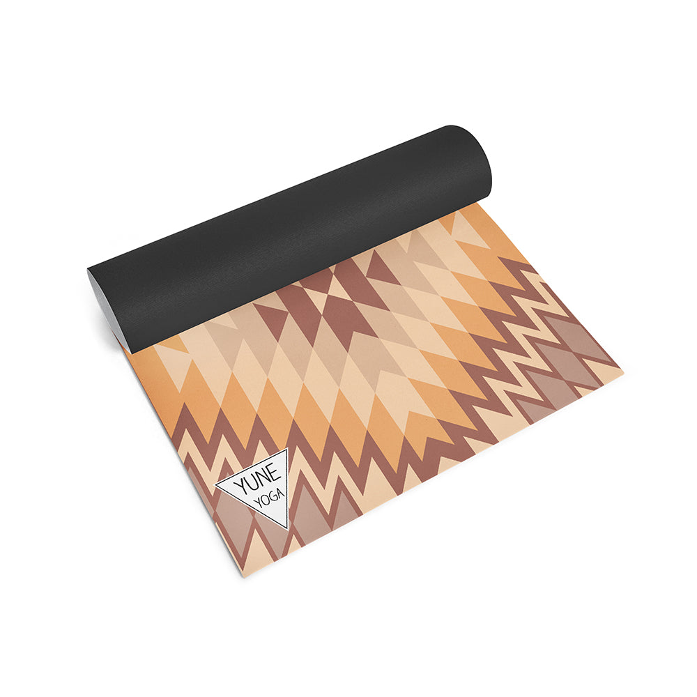 Yoga Mat | 6mm Thick | Tan | Non-Slip | Eco Friendly | Yune Yoga | Red Rocks Sunrise