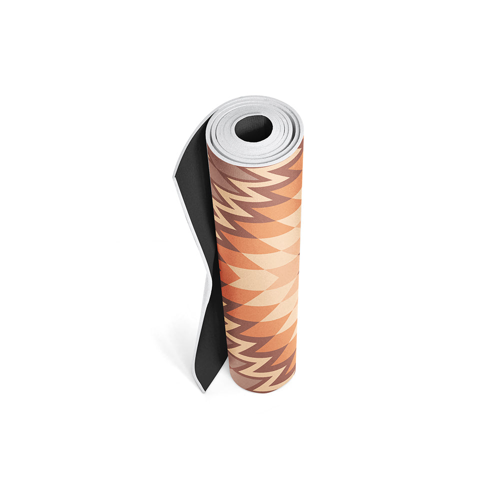 Yoga Mat | 6mm Thick | Tan | Non-Slip | Eco Friendly | Yune Yoga | Red Rocks Sunrise