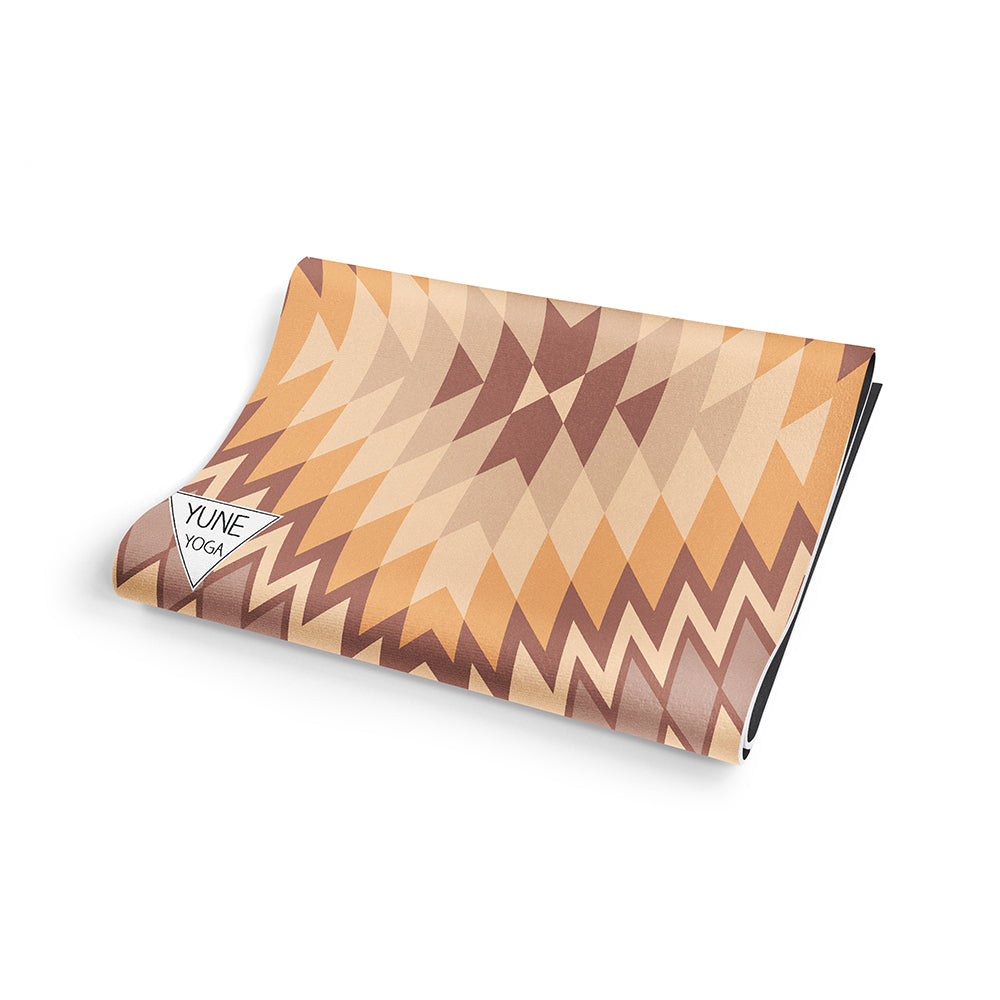 Yoga Mat | 6mm Thick | Tan | Non-Slip | Eco Friendly | Yune Yoga | Red Rocks Sunrise