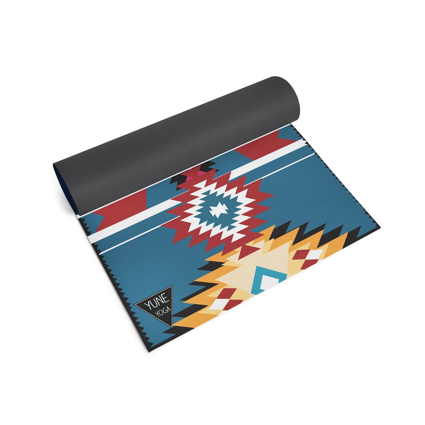 Yoga Mat | 6mm Thick | Multi Color Striped | Non-Slip | Eco Friendly | Yune Yoga | Snake River