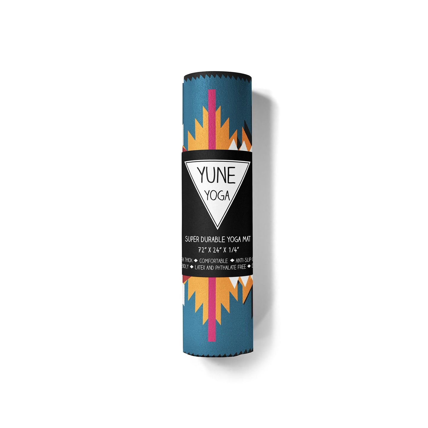 Yoga Mat | 6mm Thick | Multi Color Striped | Non-Slip | Eco Friendly | Yune Yoga | Snake River