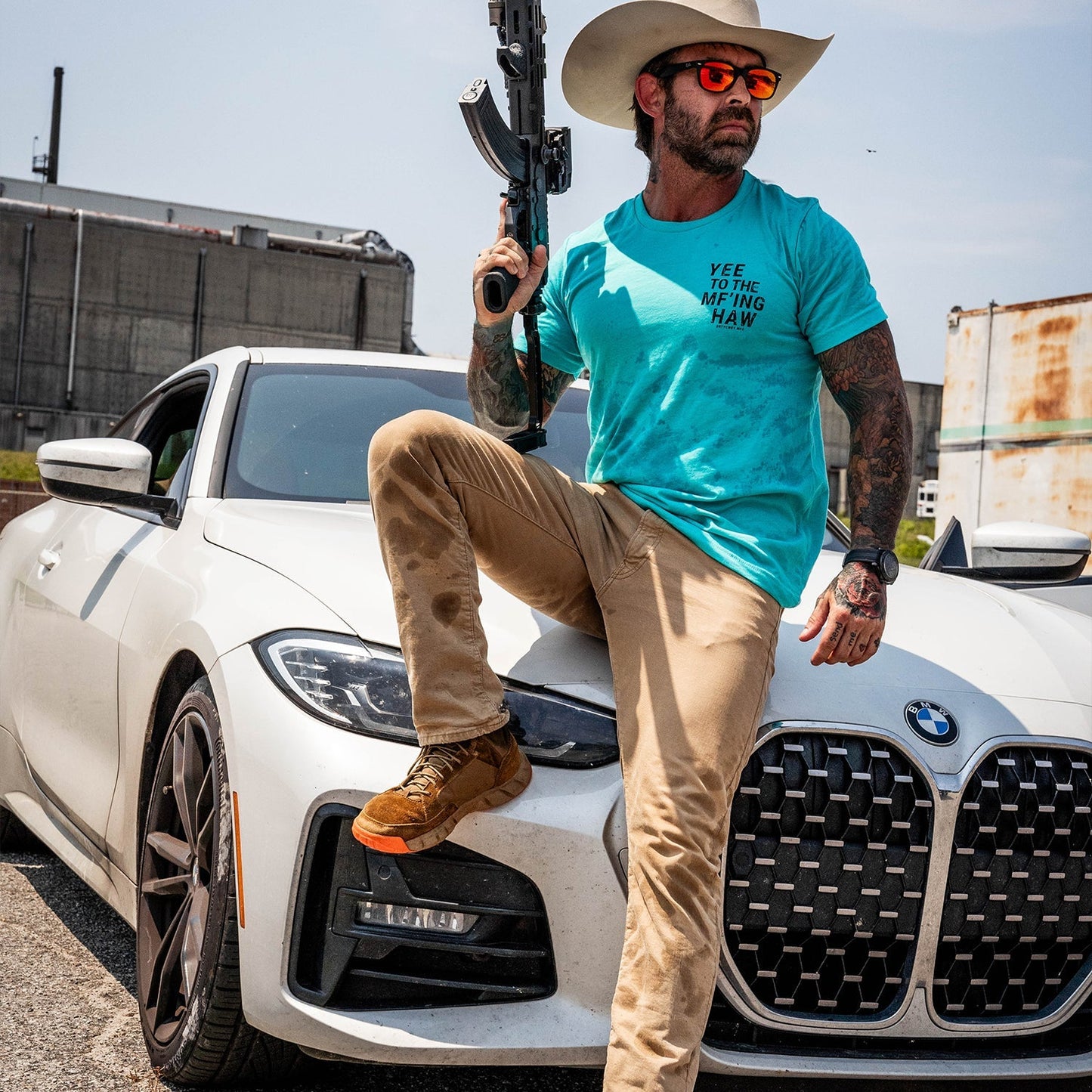 Yee To The Mf'Ing Haw Rodeo Men's T-Shirt DIRTY COWBOY MFG