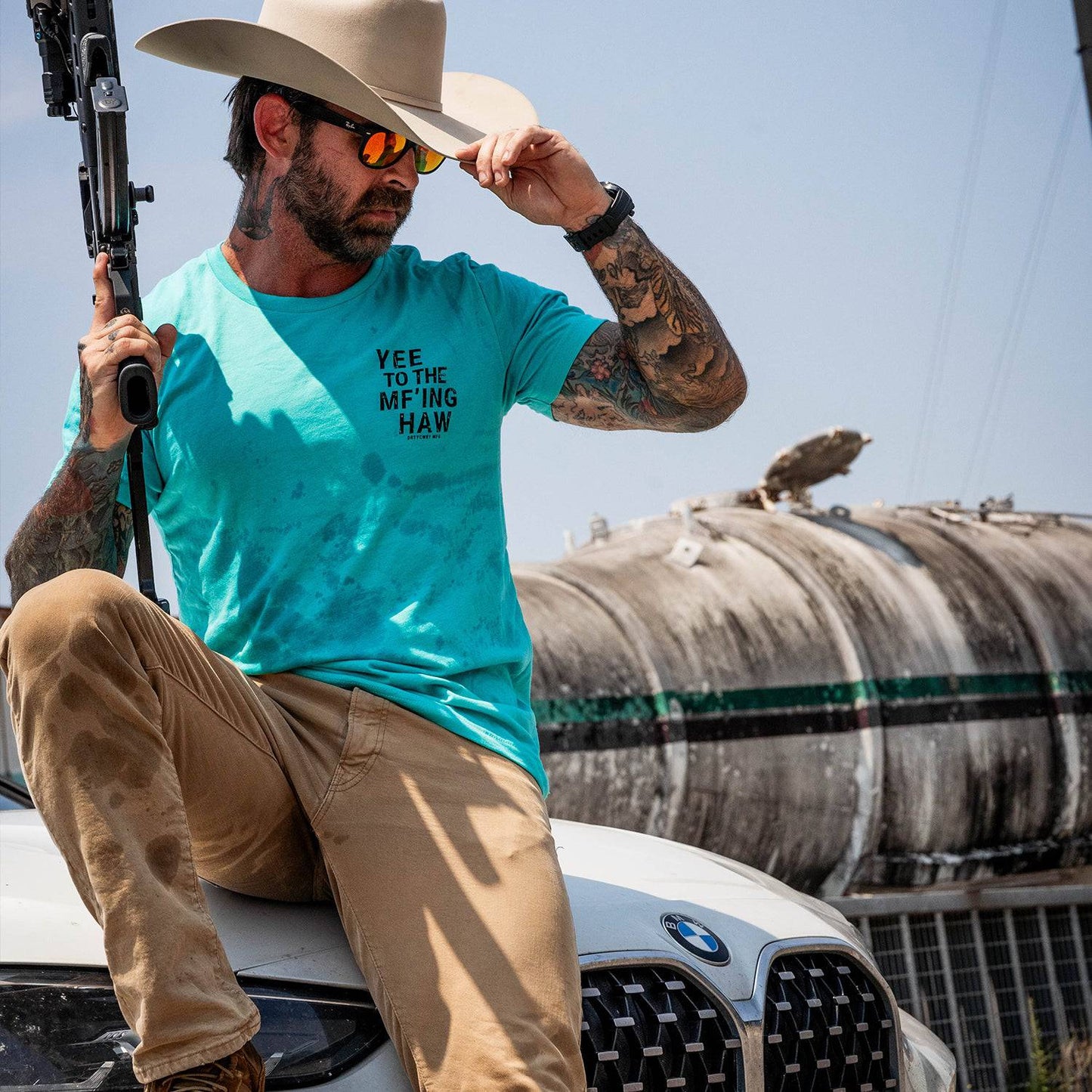 Yee To The Mf'Ing Haw Rodeo Men's T-Shirt DIRTY COWBOY MFG