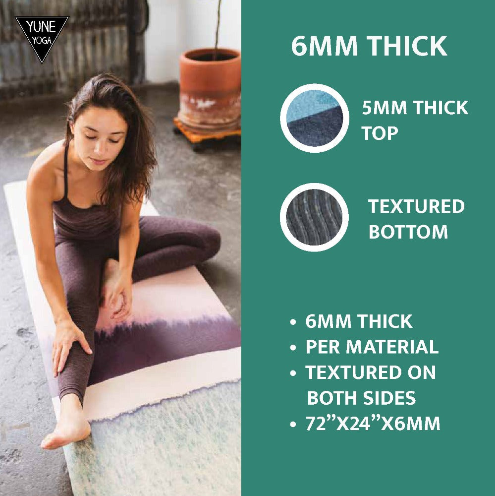 Yoga Mat | 6mm Thick | Brown | Non-Slip | Eco Friendly | Yune Yoga | Buffalo Hills Soil