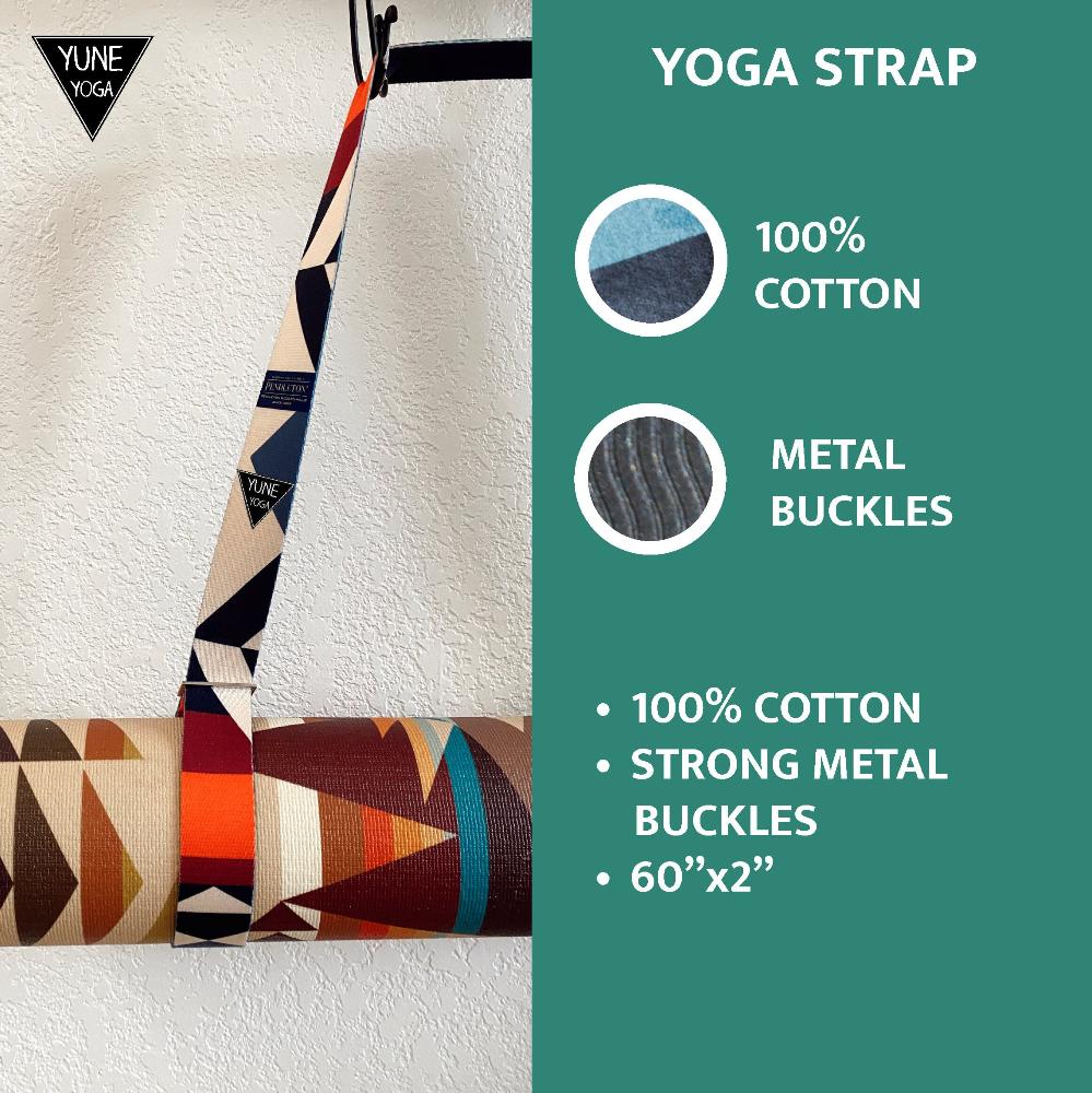 Yoga Strap | Stretching Strap | Metal Buckles | Blue | Yune Yoga | The Horatio