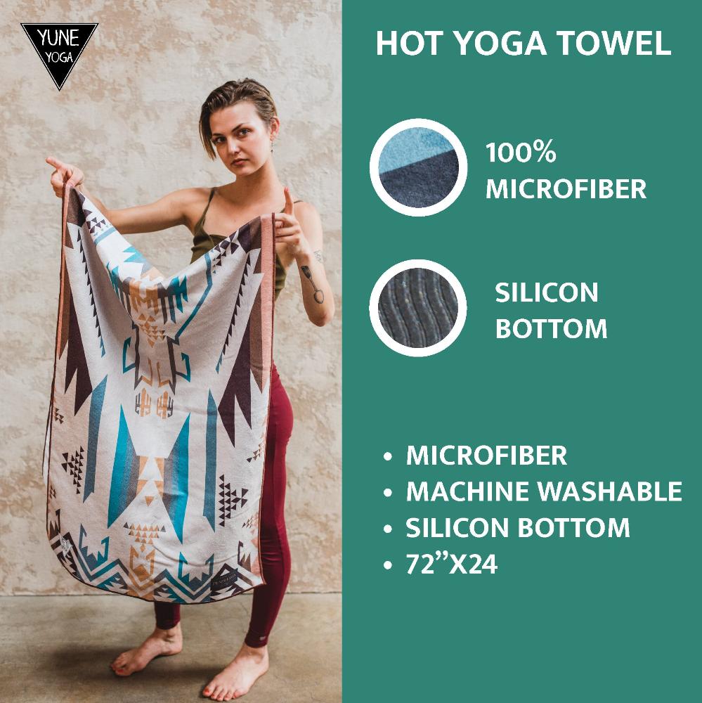 Yoga Towel | Lightweight | Turquoise | Silicon Non Slip Nubs | Microfiber | Yune Yoga | Tucson Turquoise