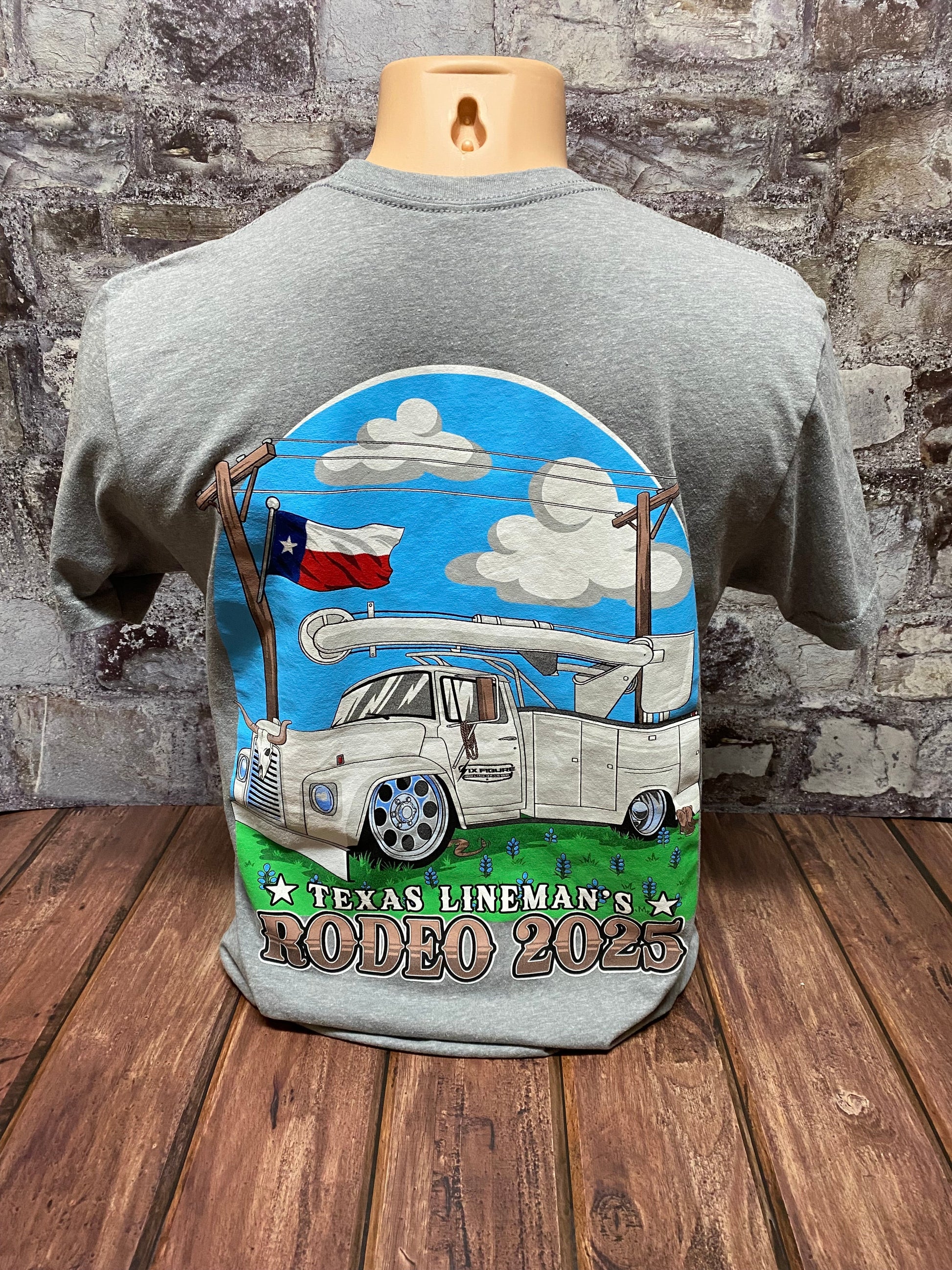 2025 Texas Lineman Rodeo T-Shirt Six Figure Line Gear