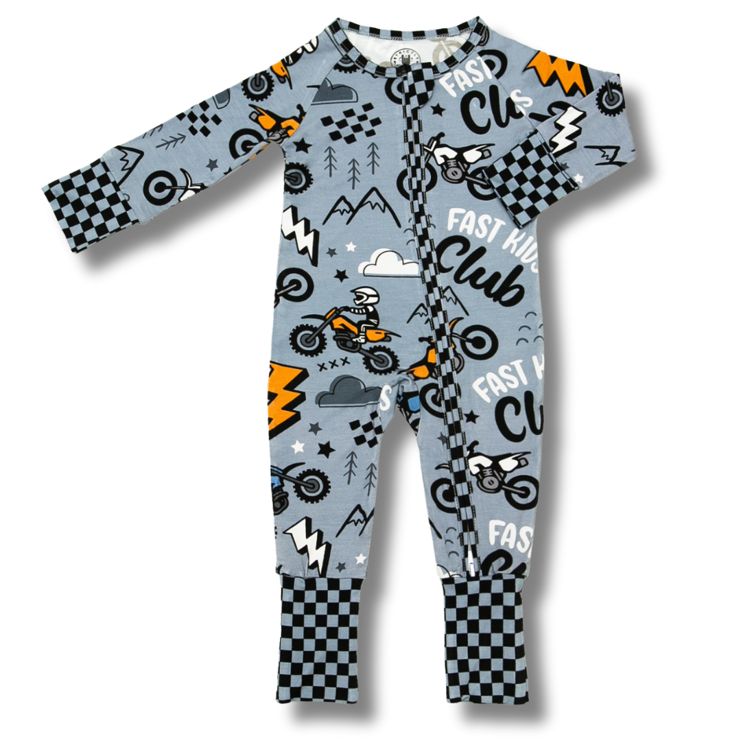 Fast Kids Club Zip Up Pajamas / PREORDER SHIPS FEB 2-9