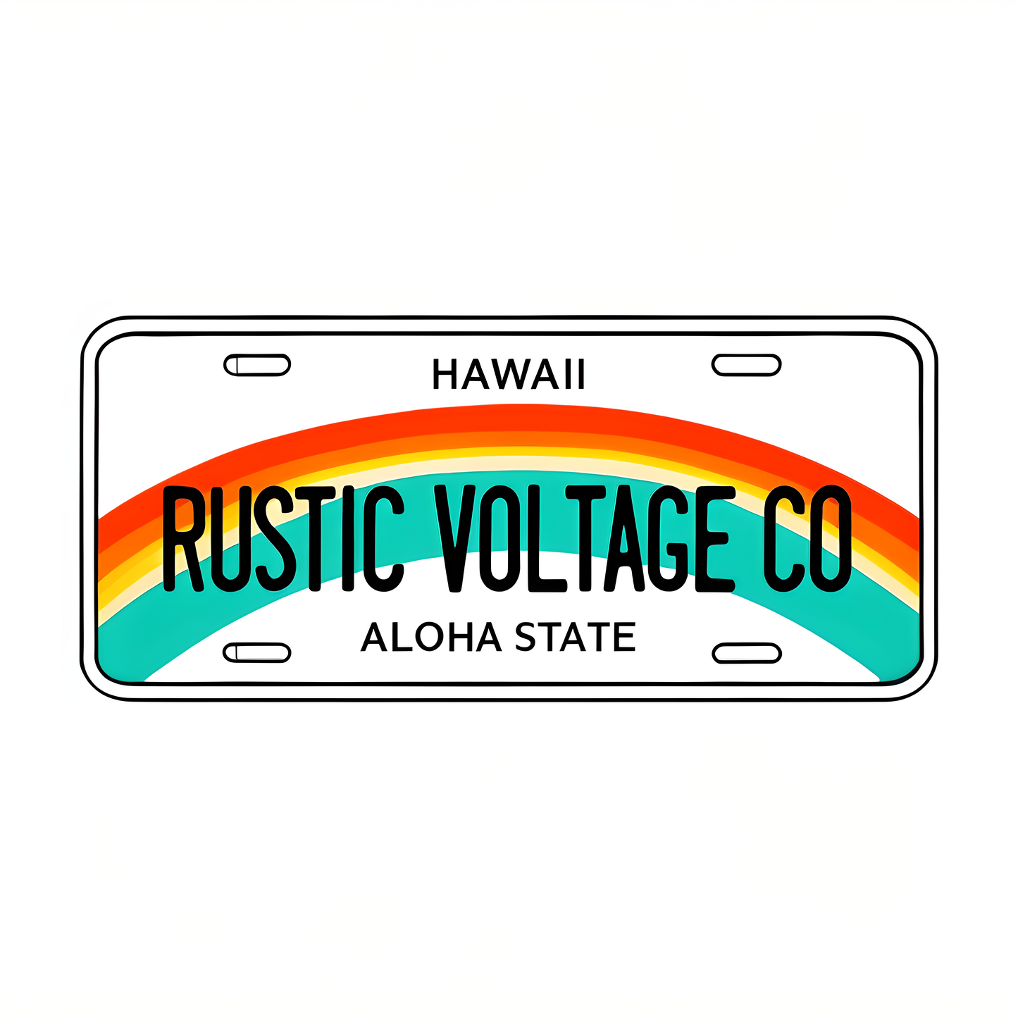 Hawaiian license plate sticker