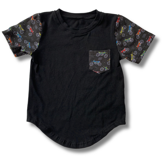 Bike Life Drop Cut Pocket T-Shirt Strictly Wild