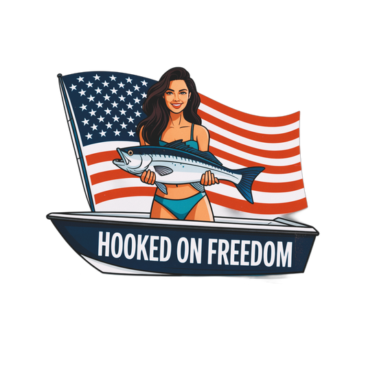 Hooked On Freedom Sticker