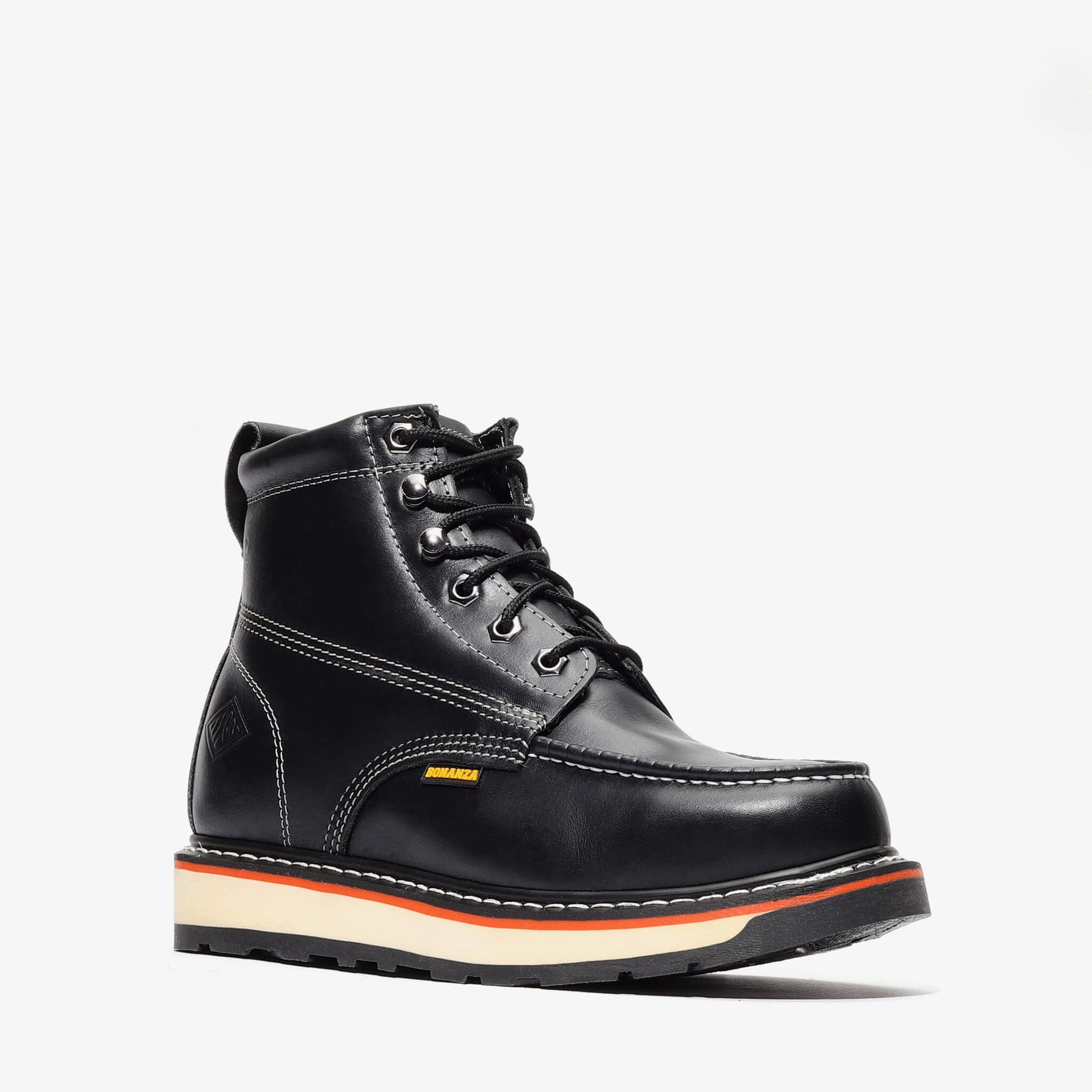 FRONTIER DUAL 6" MOC TOE BLACK Bonanza Boots