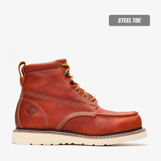 FRONTIER CLASSIC 6" MOC TOE (STEEL TOE) GOLDEN BROWN Bonanza Boots