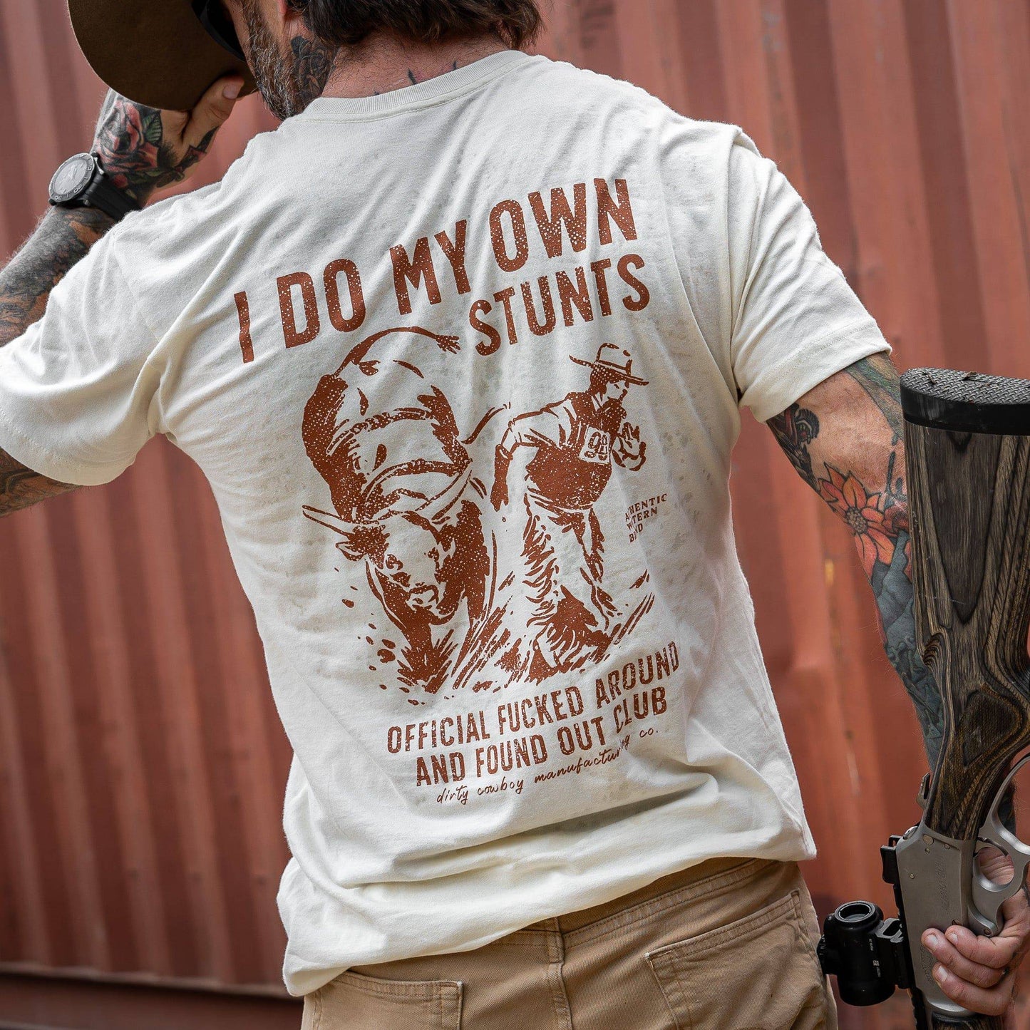 I Do My Own Stunts | Official F*cked Around Found Out Club Men's T-Shirt DIRTY COWBOY MFG