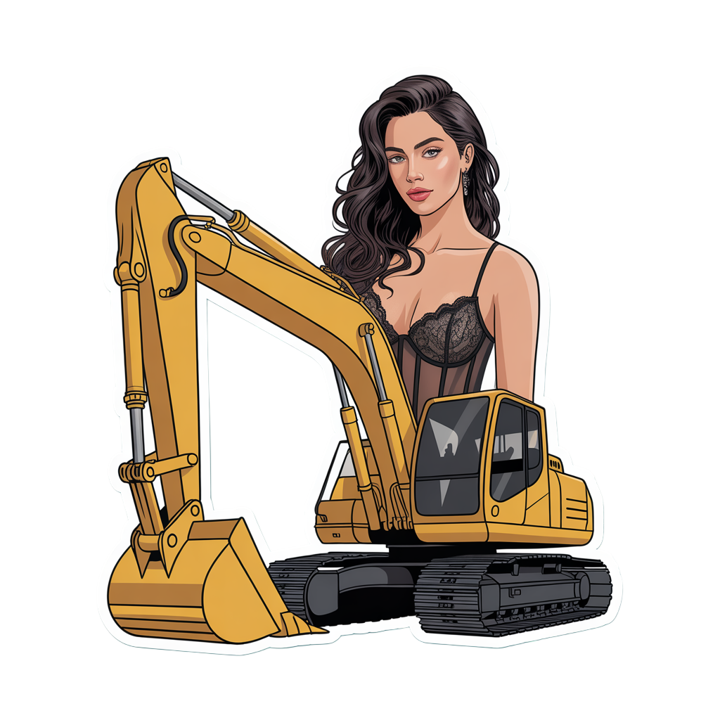 Heavy Equipment Hard Hat Sticker