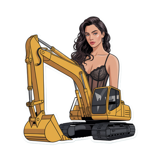 Heavy Equipment Hard Hat Sticker
