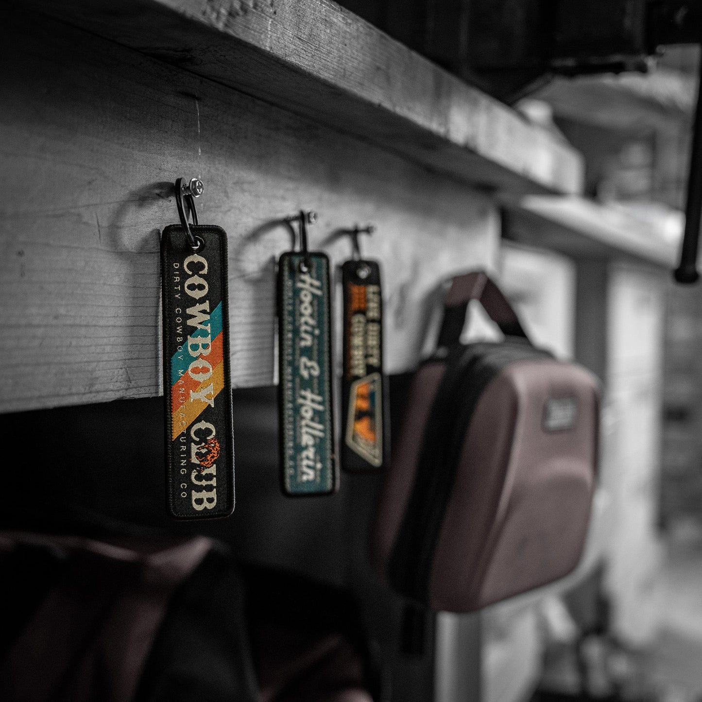Cowboy Club Flight Tag Keychain