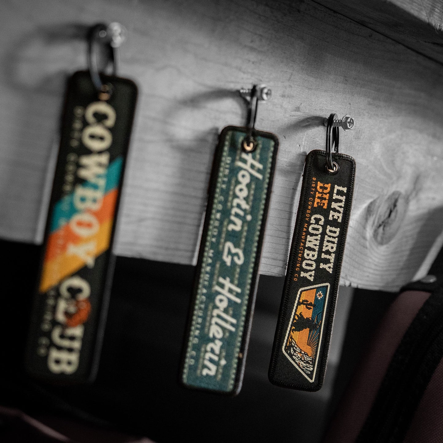 Live Dirty. Die Cowboy. Flight Keychain