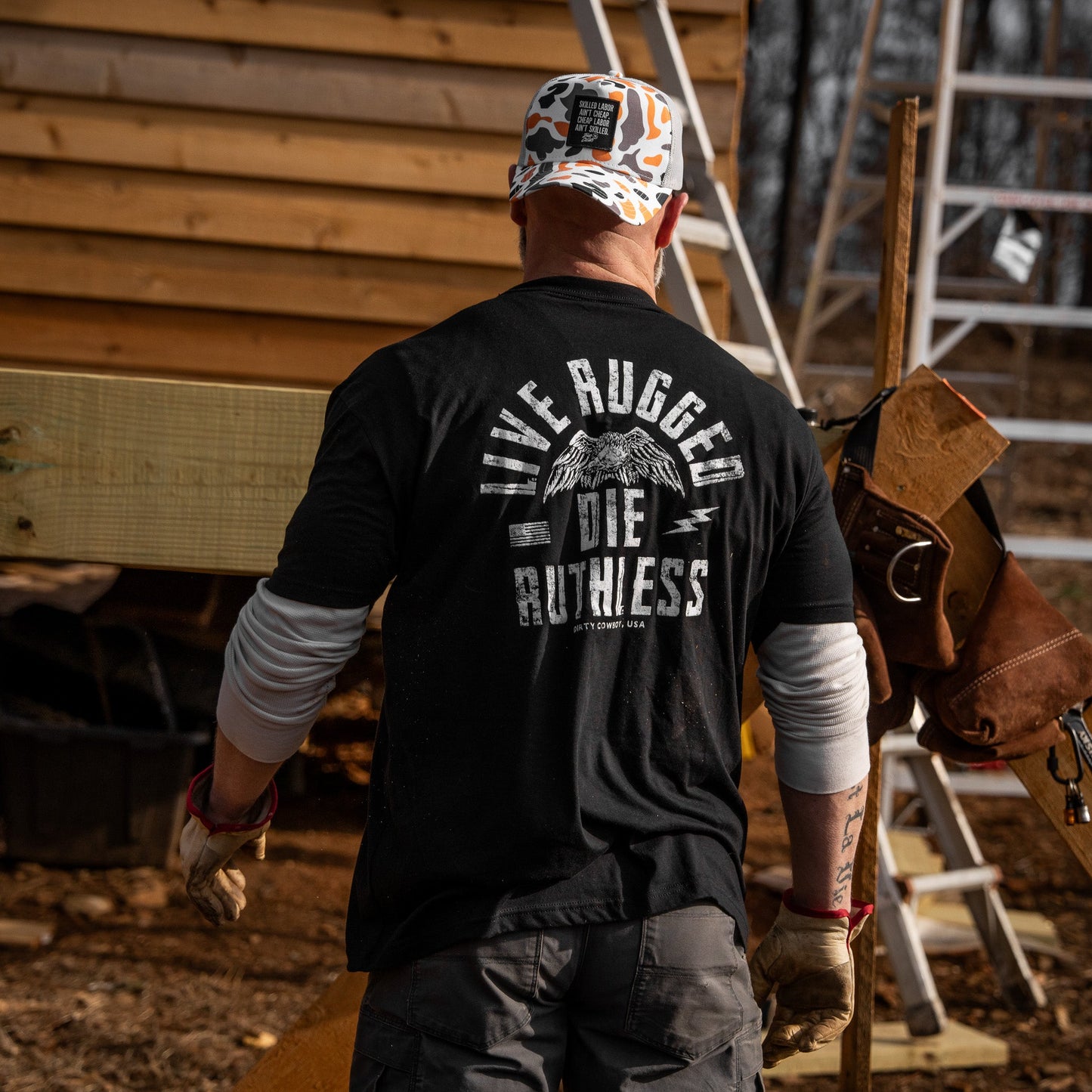 Live Rugged Die Ruthless Men's T-Shirt