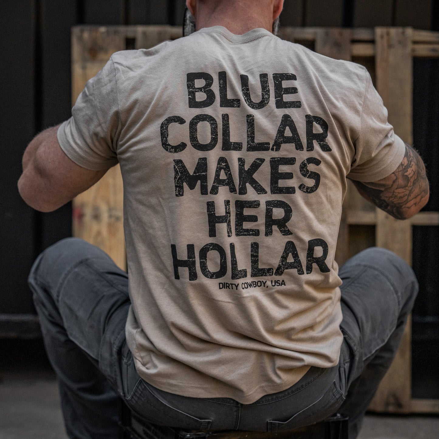 Blue Collar Makes Her Hollar Men's T-Shirt