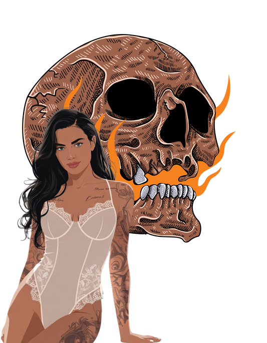 Beautiful skull sticker