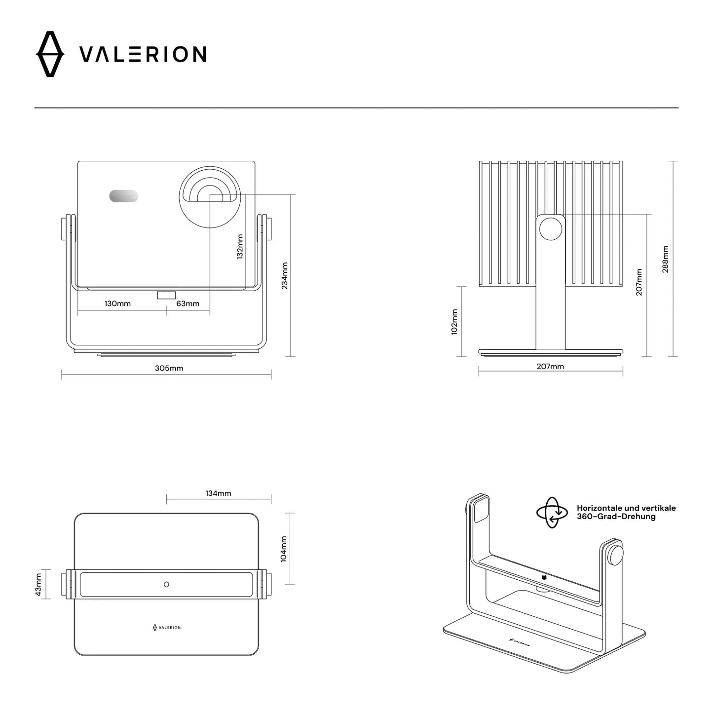 Valerion Desktop Gimbal Stand Valerion