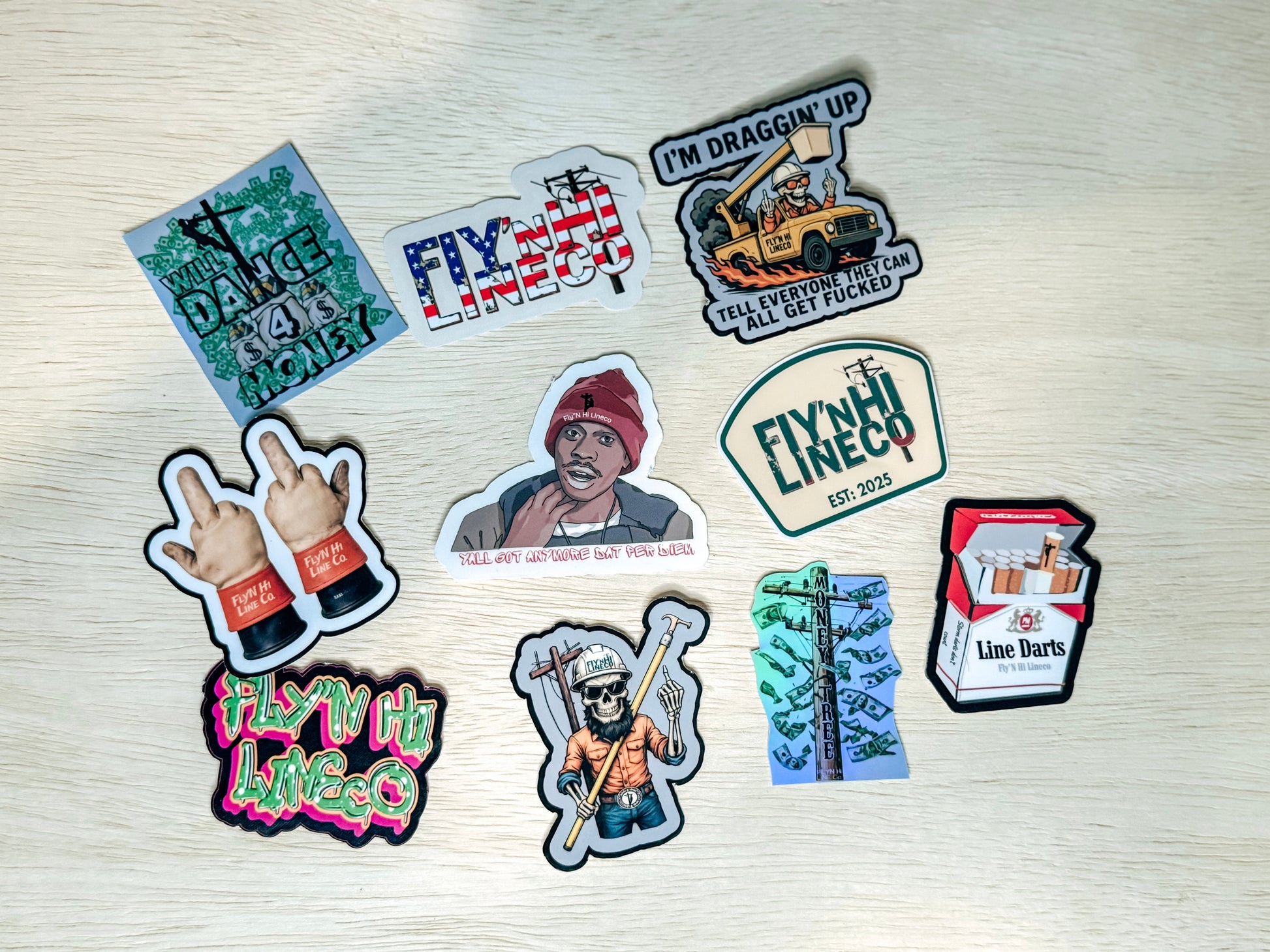 Drag’n Up sticker pack Fly’N Hi Lineco